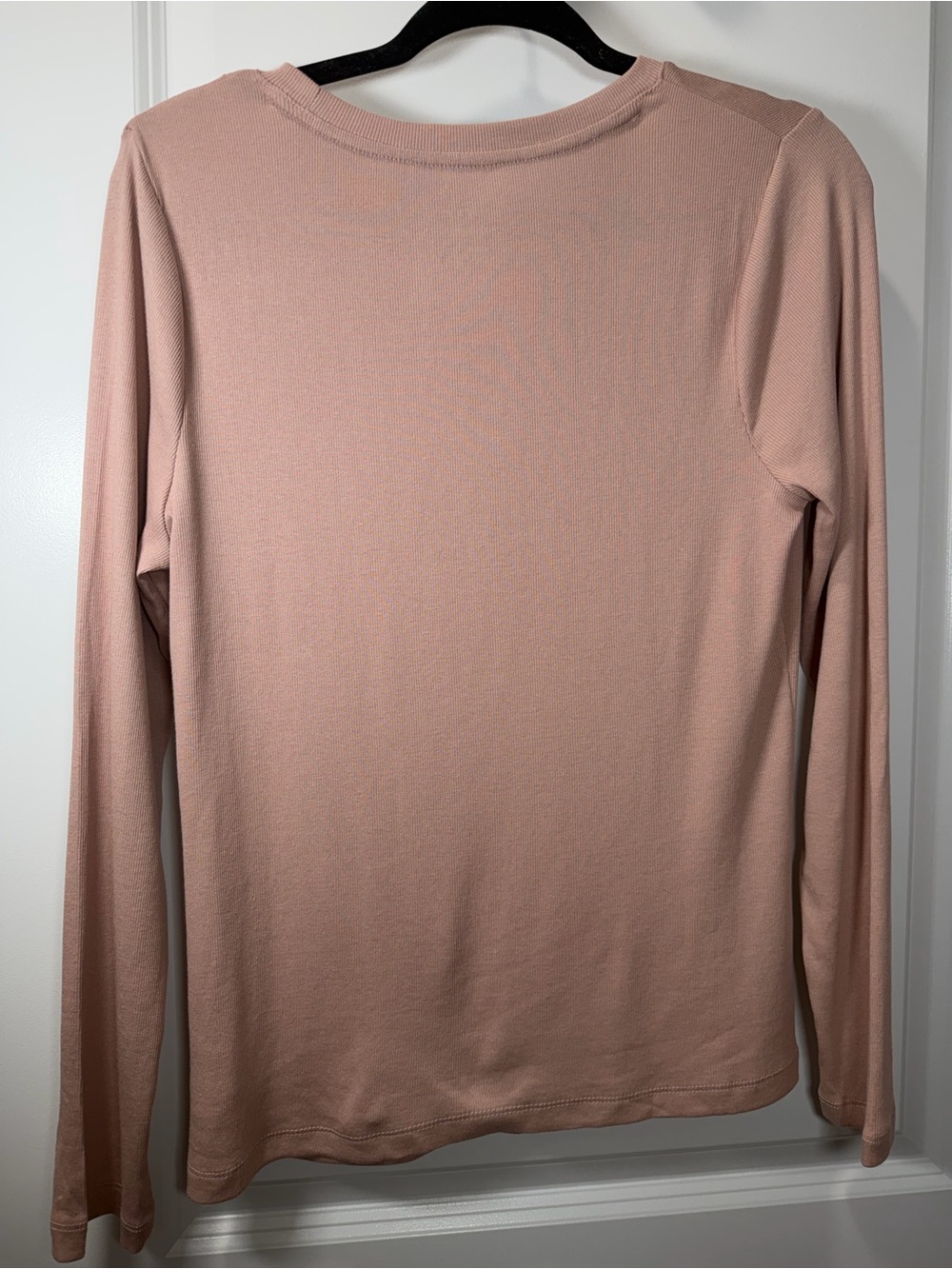 A New Day Women’s Ribbed Long Sleeve Top Pink Size M NWT - Picture 5 of 7